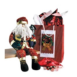 Satin Bag full of Holiday Candies and Chocolates